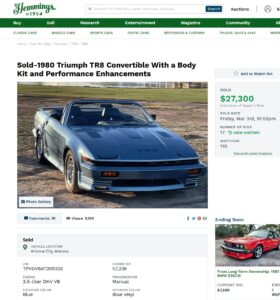 TR8 Price - non original TR8 sold for 27k USD